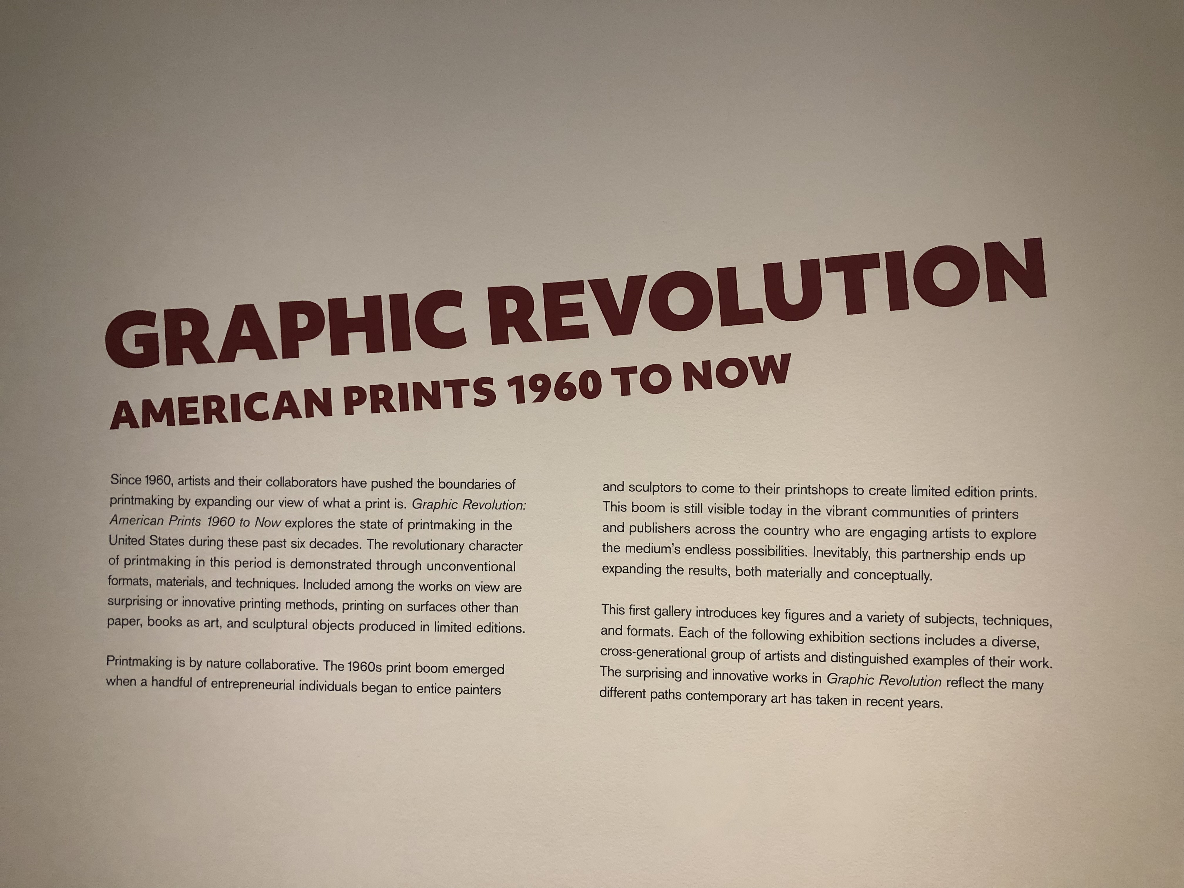 Graphic Revolution: American Prints 1960 to Now