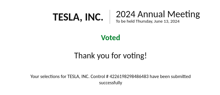 I Voted Elon!