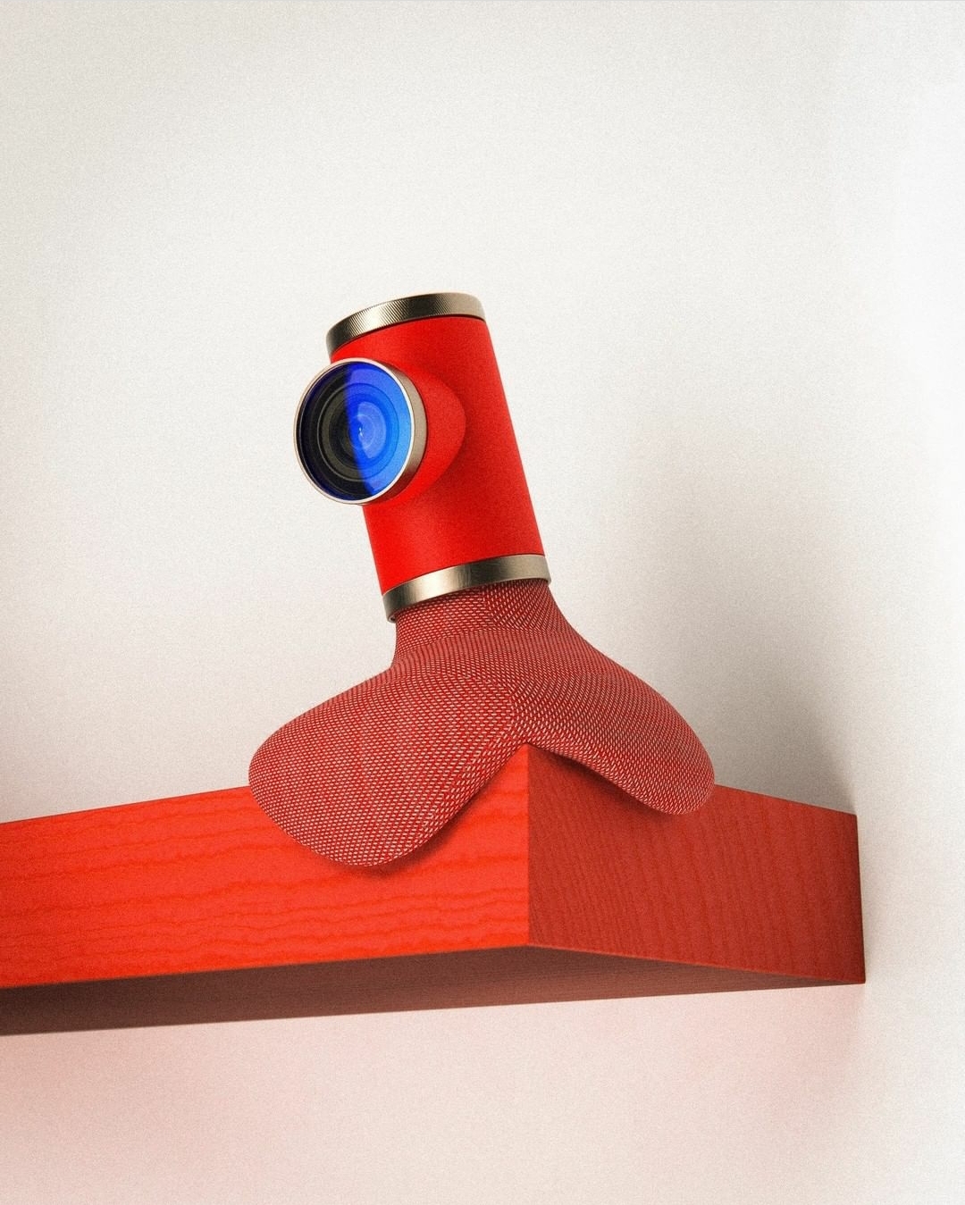 Red Security Camera